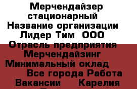 Мерчендайзер стационарный › Название организации ­ Лидер Тим, ООО › Отрасль предприятия ­ Мерчендайзинг › Минимальный оклад ­ 14 000 - Все города Работа » Вакансии   . Карелия респ.,Петрозаводск г.